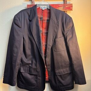 Black Blazer with Red Plaid Lining